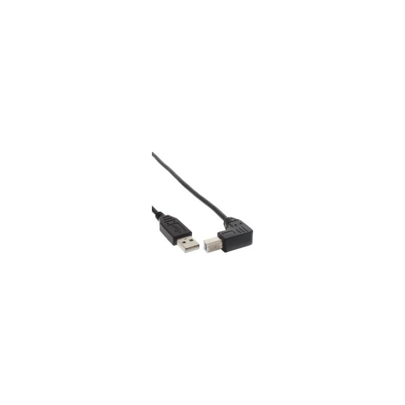 Cavo USB 2.0 - Da A a B angolato in basso - nero - 2 m