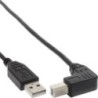 Cavo USB 2.0 - Da A a B angolato in basso - nero - 2 m