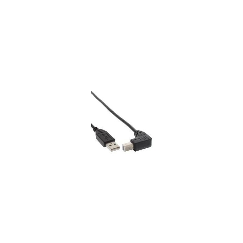 Cavo USB 2.0 - Da A a B angolato in basso - nero - 3 m