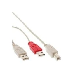 Cavo di collegamento a Y USB 2.0 - 2x connettore A a connettore B - 1