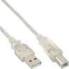 Cavo USB 2.0 - da A a B - trasparente - 2 m