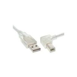 Cavo USB 2.0 - da A a B ad angolo retto - trasparente - 1 m