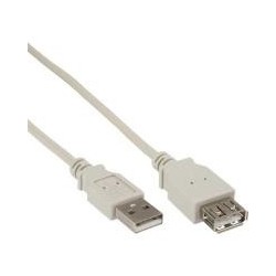 Prolunga USB 2.0 - maschio - femmina - tipo A - beige-grigio - 3m