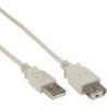 Prolunga USB 2.0 - maschio - femmina - tipo A - beige-grigio - 3m