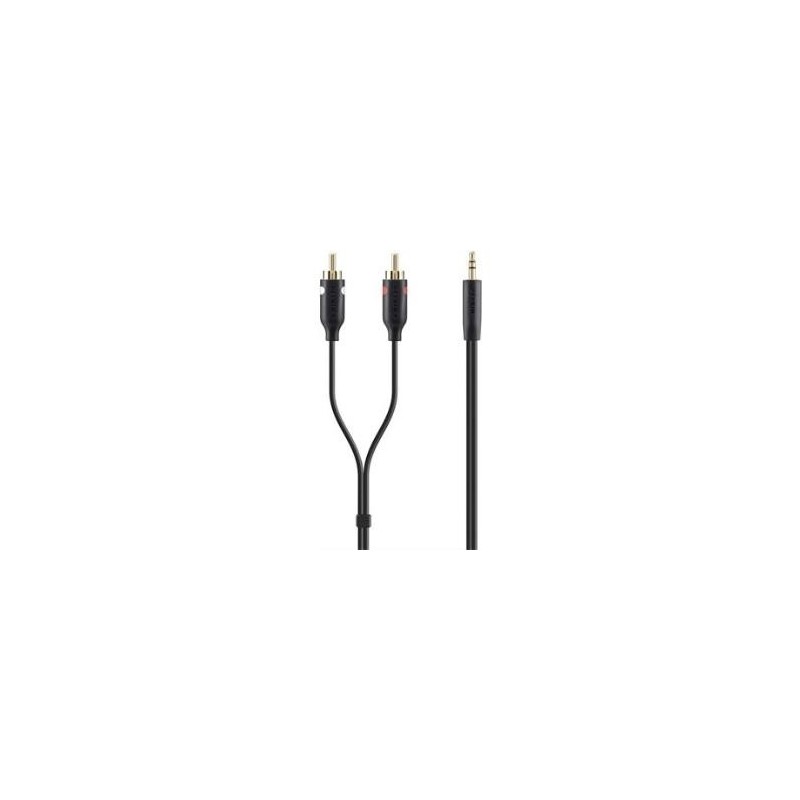 Belkin F3Y116BT2M cavo audio 2 m 2 x RCA 3.5mm Nero