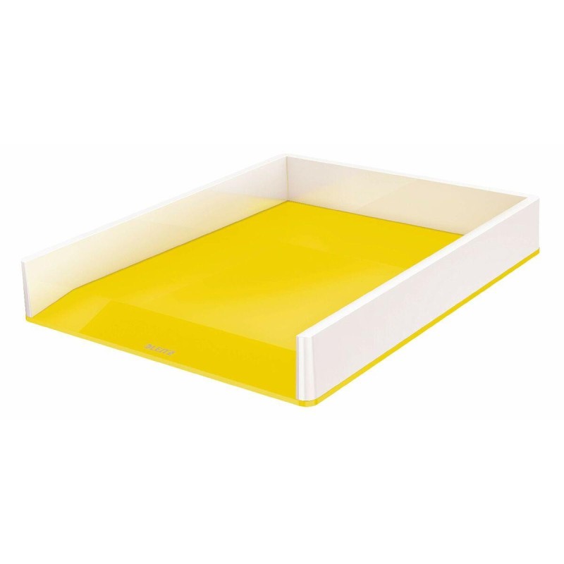 Vassoio Portadocumenti Leitz WOW Dual Giallo Bianco polistirene Plast