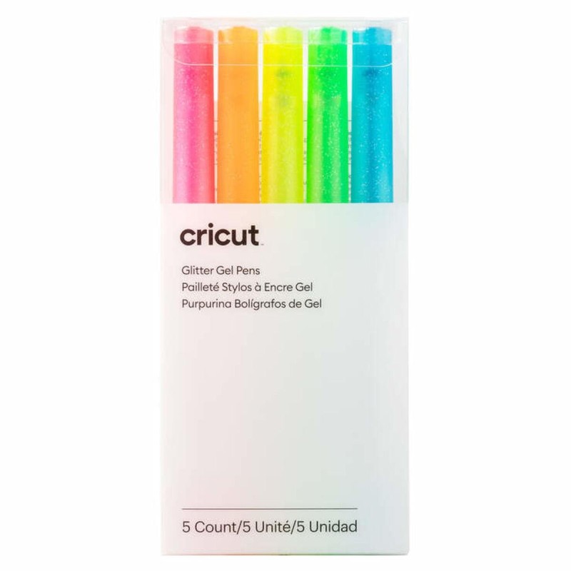 Penna gel Cricut GLITTER NEON Multicolore 0,8 mm (5 Unit&Atilde;&nbsp;)