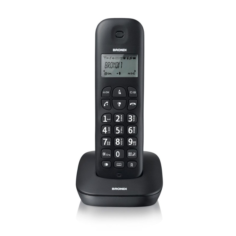 TELEFONO CORDLESS BRONDI GALA 10273720 Nero DECT display alfanum ID