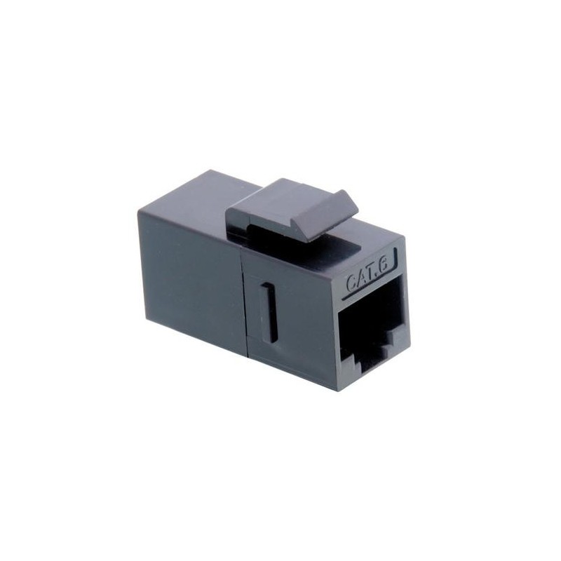 VALUE RJ45 Keystone Modular Coupler, Cat.6/Classe E, UTP, nero