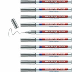 Marcatore permanente Edding 780 Argentato (10 Unit&Atilde;&nbsp;)