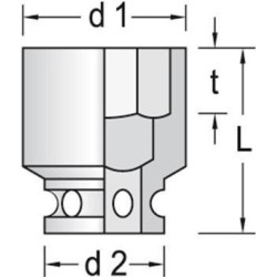 Gedore K 21 36 6183570 Inserto chiave a bussola 36 mm 1 (25 mm)