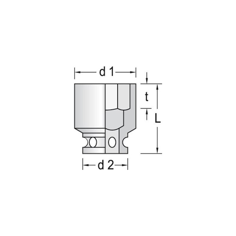 Inserto per avvitatore elettrico GEDORE 2,50 cm (1&quot;) 6 punte 30 mm (6