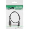 Mini cavo USB 2.0 - USB A ST-Mini ST 5 pin - nero - placcato oro. con