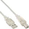 Cavo USB 2.0 - da A a B - trasparente - 0,3 m