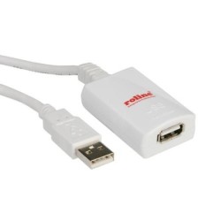 Cavo di prolunga USB 2.0 ROLINE, 1 porta, bianco, 5m