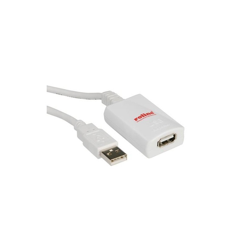 Cavo di prolunga USB 2.0 ROLINE, 1 porta, bianco, 5m