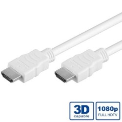 VALUE Cavo HDMI ad alta velocit&Atilde;&nbsp; Ethernet, M/M, bianco, 1m