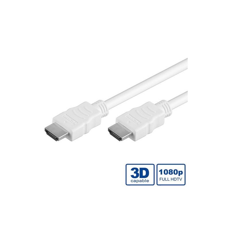 VALUE Cavo HDMI ad alta velocit&Atilde;&nbsp; Ethernet, M/M, bianco, 1m