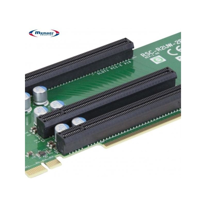 RSC-R2UW-2E8E16+, PCIe, PCIe, Altezza intera, PCIe 3.0, Nero, Verde