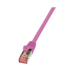 Cavo patch CAT6 5,0 m rosa S/FTP 2xRJ45, LSZH, CU LogiLink