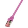 Cavo patch CAT6 5,0 m rosa S/FTP 2xRJ45, LSZH, CU LogiLink