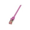 Cavo patch CAT6 3,0 m rosa S/FTP 2xRJ45, LSZH, CU LogiLink