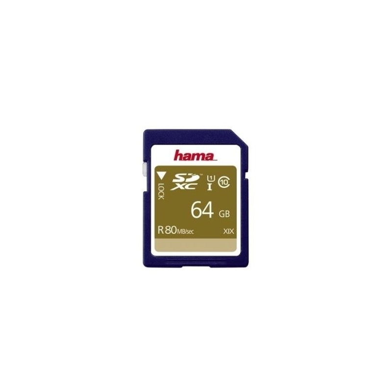 Hama 64GB SDXC Card, UHS-I Class 10, 90MB/s