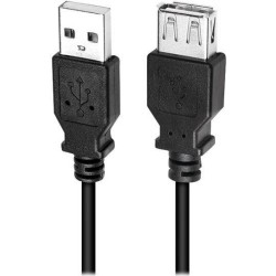 LogiLink USB 2.0 USB forl&Atilde;&brvbar;ngerkabel 2m Sort