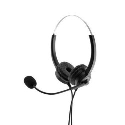 MediaRange on-ear headset mit Mikro kabelgebunden schwarz/silber