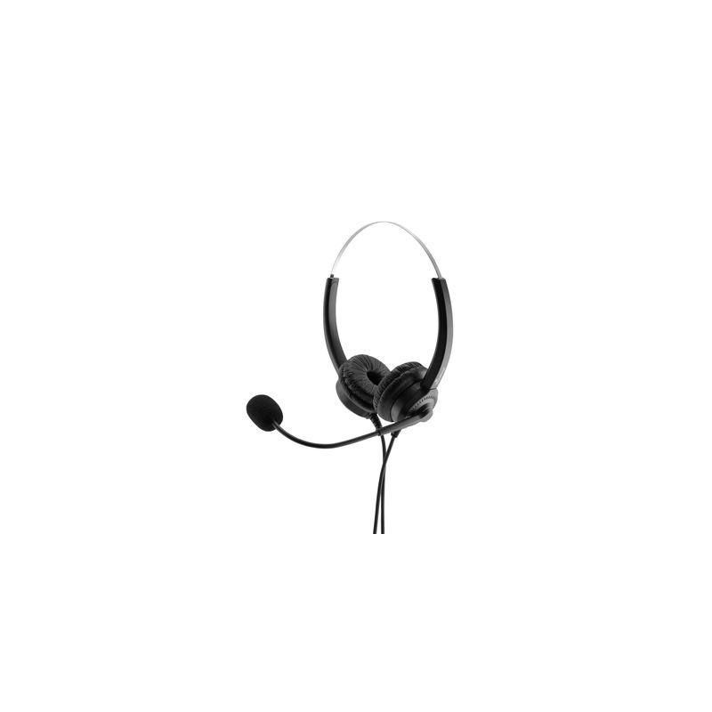 MediaRange on-ear headset mit Mikro kabelgebunden schwarz/silber