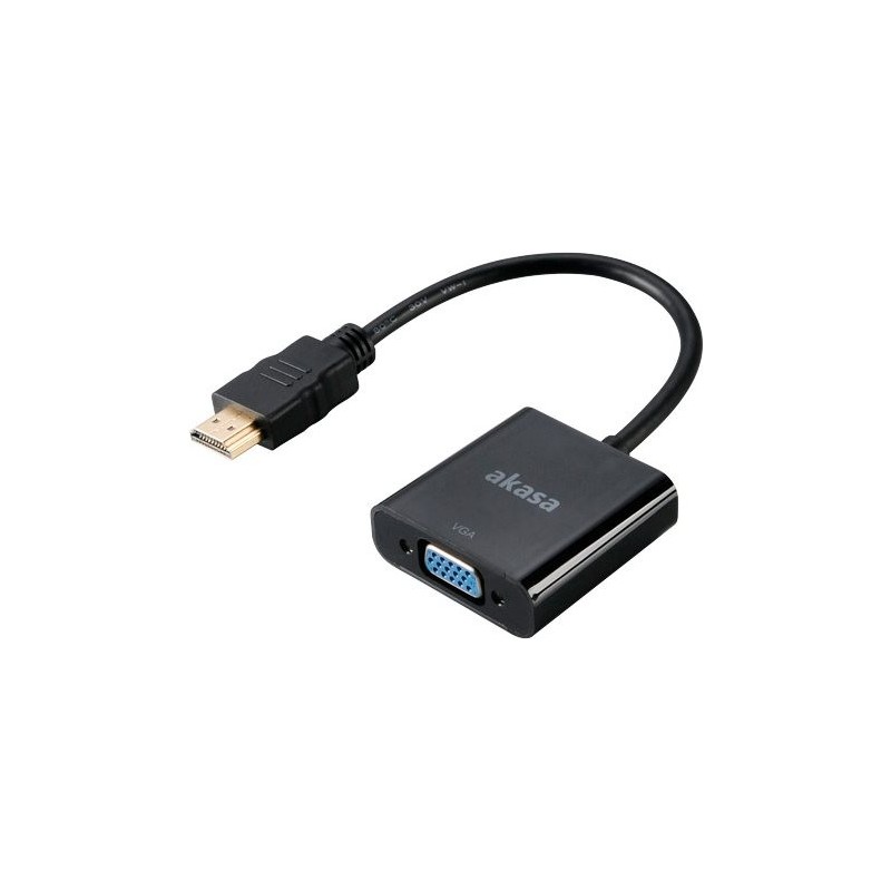 Akasa Videoadapter HDMI / VGA 20cm Sort