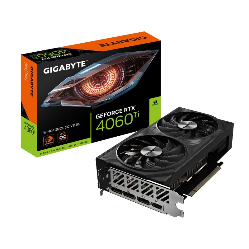 Gigabyte NVIDIA GeForce RTX 4060 Ti WINDFORCE OC V2 8G Graphics Card,