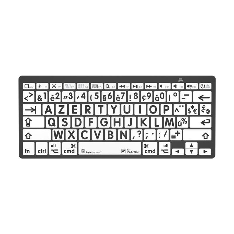 LogicKeyboard XL-Print nero su bianco BT fr Mac