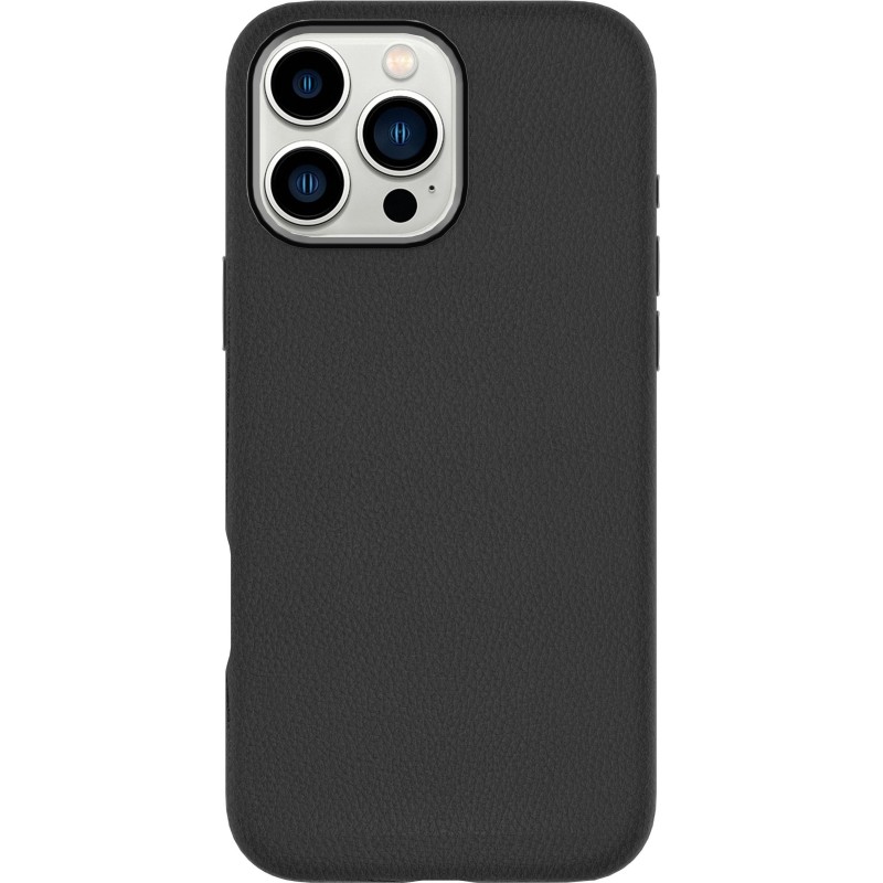 Cover for INFINITE VENICE iPhone 16 Pro - Black Leather Magnetic Cove