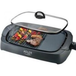 Adler Electric Grill AD 6610 3000 W, Black, Non-stick coating, Glass 