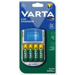 Varta LCD Charger 4x AA 2600mAh 12V USB