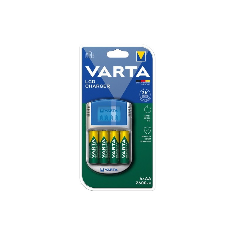 Varta LCD Charger 4x AA 2600mAh 12V USB