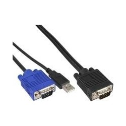 Set di cavi KVM - USB - per switch KVM da 19 pollici - lunghezza 1,8 m