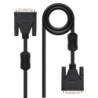 Nanocable 5m DVI/DVI cavo DVI Nero