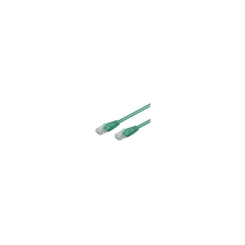 Cavo patch Wentronic Goobay CAT 5e, U/UTP, verde, 0,5 m - miscela di 