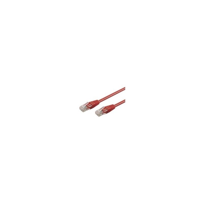 Cavo patch Wentronic Goobay CAT 5e, U/UTP, rosso, 0,5 m - miscela di 