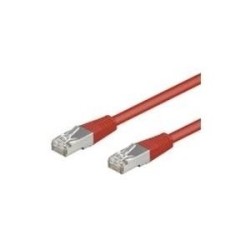 Cavo patch CAT5e 0,5 m rosso SF/UTP 2xRJ45, PVC, CCA