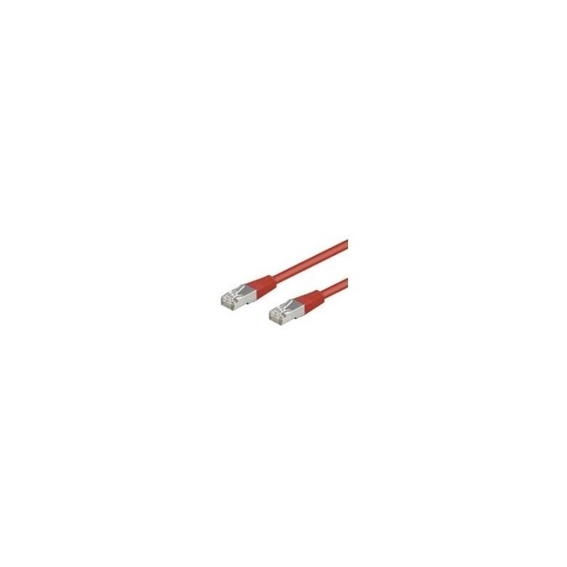 Cavo patch CAT5e 0,5 m rosso SF/UTP 2xRJ45, PVC, CCA