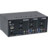 Switch KVM da tavolo - 2 vie - Doppio monitor DP 1.2 - 4K - USB 3.0 -