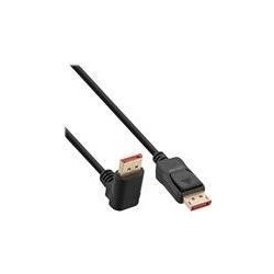 Cavo DisplayPort 1.4 - 8K4K - angolato verso l&#039;alto - nero-oro - 1 m