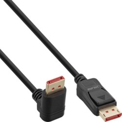 Cavo DisplayPort 1.4 - 8K4K - angolato verso il basso - nero-oro - 1 m