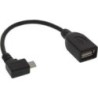 Cavo adattatore Micro-USB OTG - Micro-B ST angolato su USB A BU - 0,1