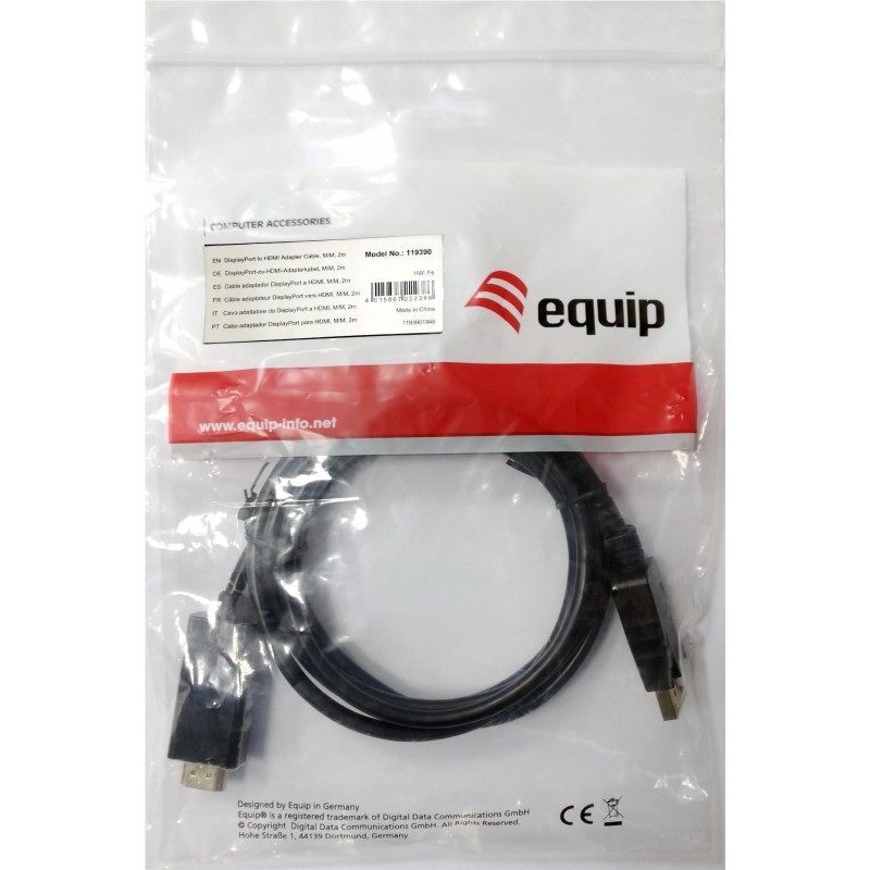 Equip 119392 cavo e adattatore video 5 m DisplayPort HDMI Nero