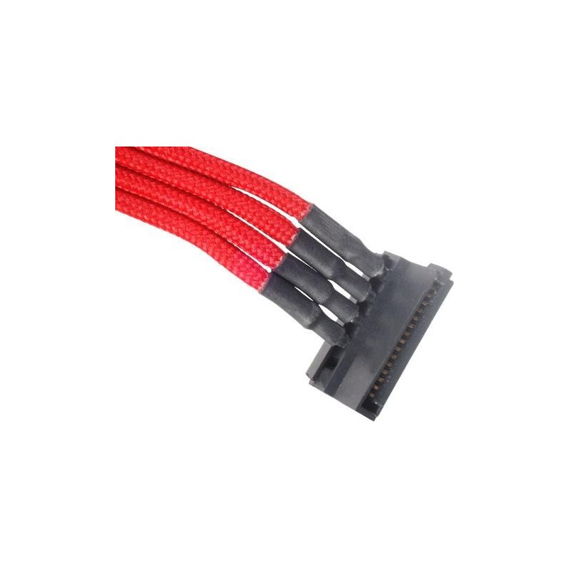 Silverstone 0.3m, Molex 4p/4xSATA 0,3 m (Silverstone 4-pin Molex to 4