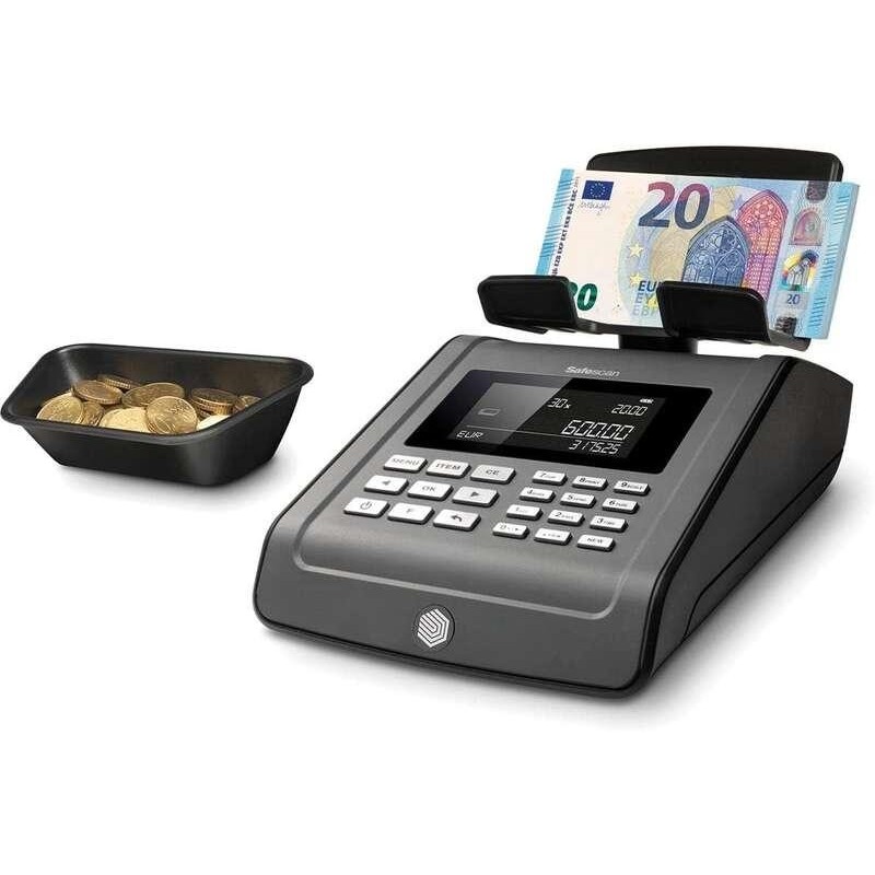 Safescan 6185 Money Counting Scale for Coins and Notes - Black